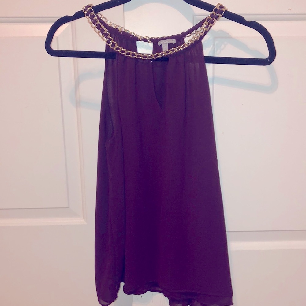 Charlotte Russe Fashion Tank Top chain neck piece